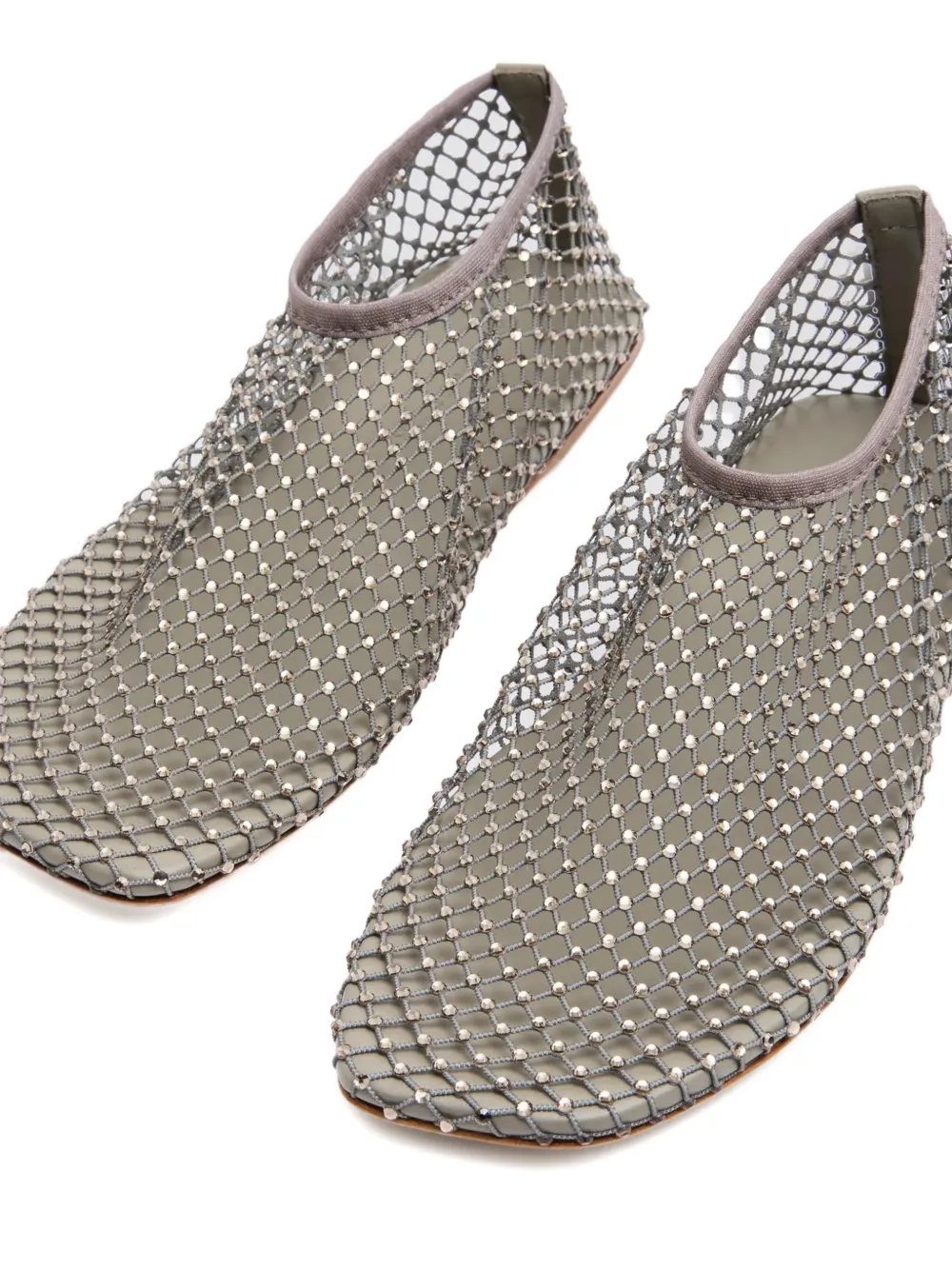 Christopher Esber Minette ballerina's met kristallen Grijs