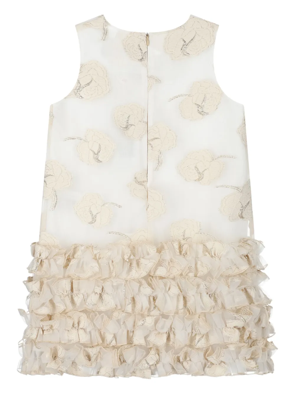 MAMA LUMA KIDS Jurk met ruches en jacquard Wit