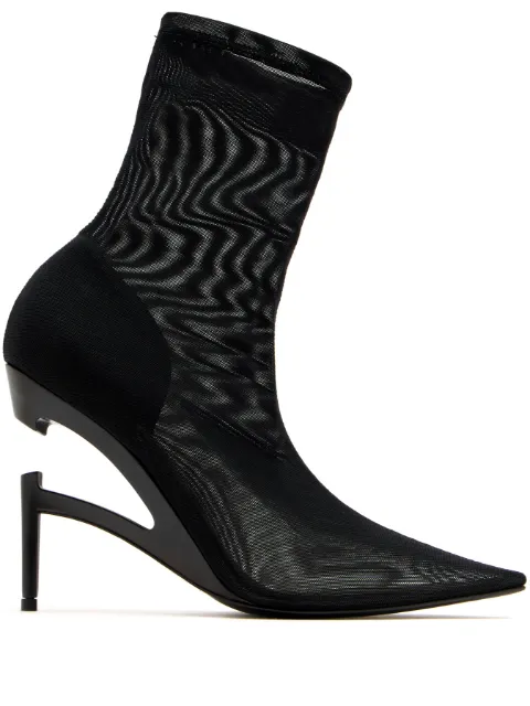 B1ARCHIVE 100mm mesh-textured pointed-toe boots