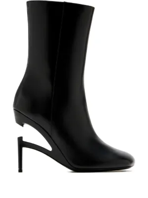 B1ARCHIVE 100mm mesh-textured pointed-toe Boots | Black | FARFETCH