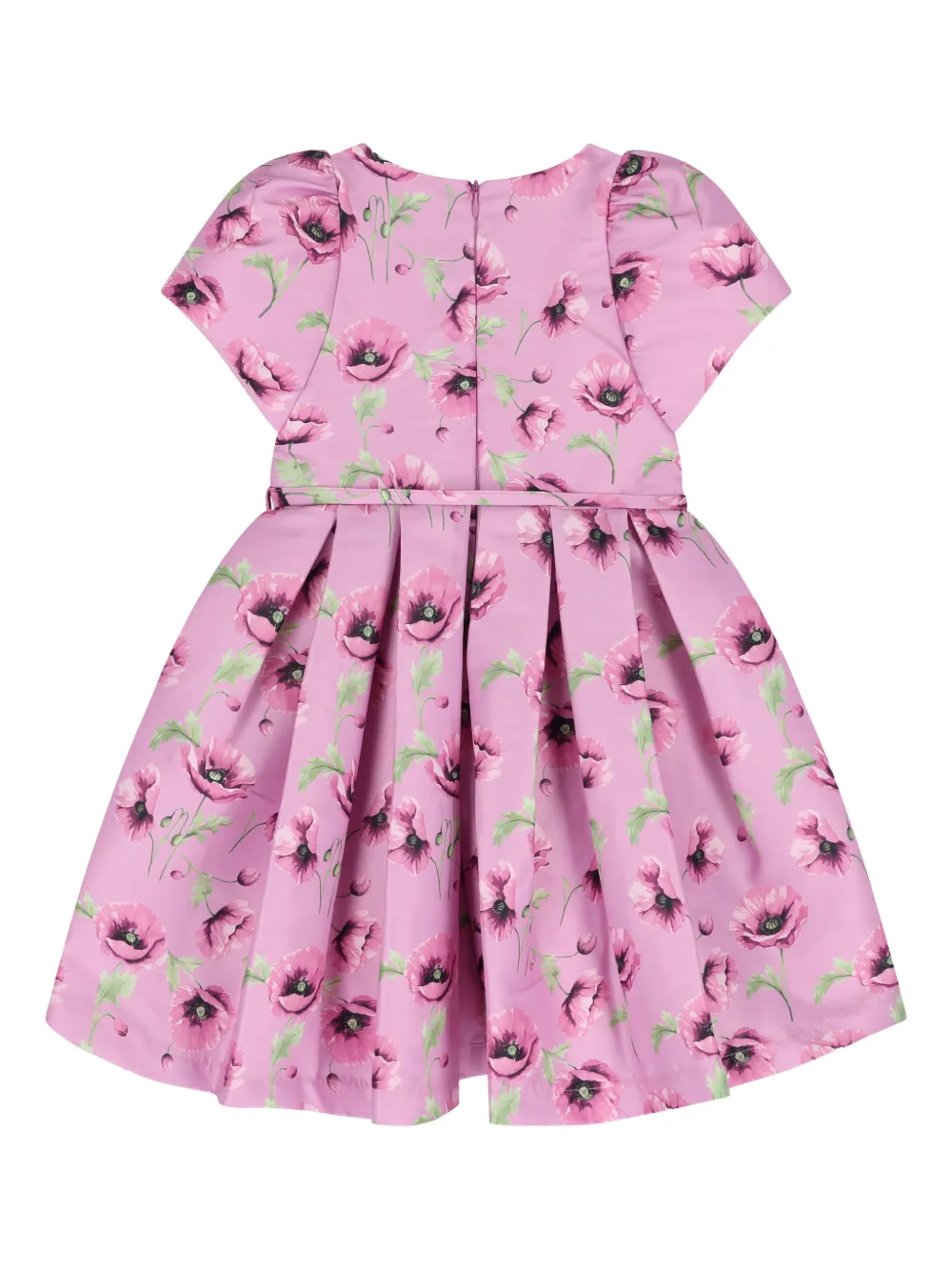 MAMA LUMA KIDS Satijnen jurk met bloemen Roze