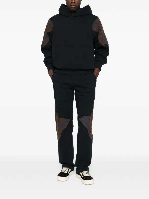 Kiko Kostadinov x Fox Lab Perforated Fleece Hoodie | Black | FARFETCH