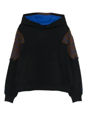 Kiko Kostadinov x Fox Lab Perforated Fleece Hoodie | Black | FARFETCH