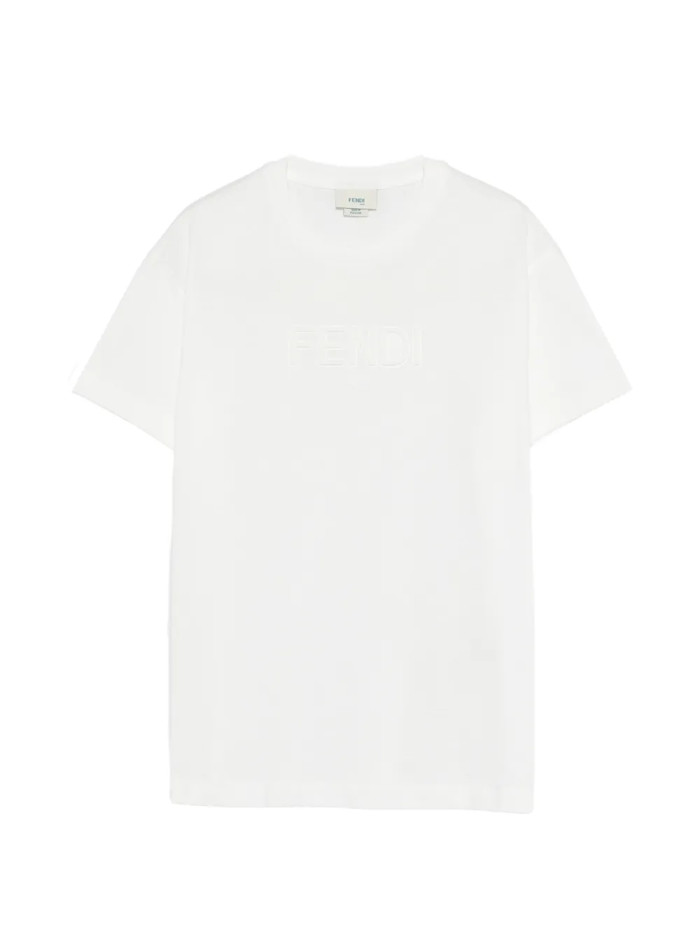 Fendi Kids logo-detail T-shirt - Bianco