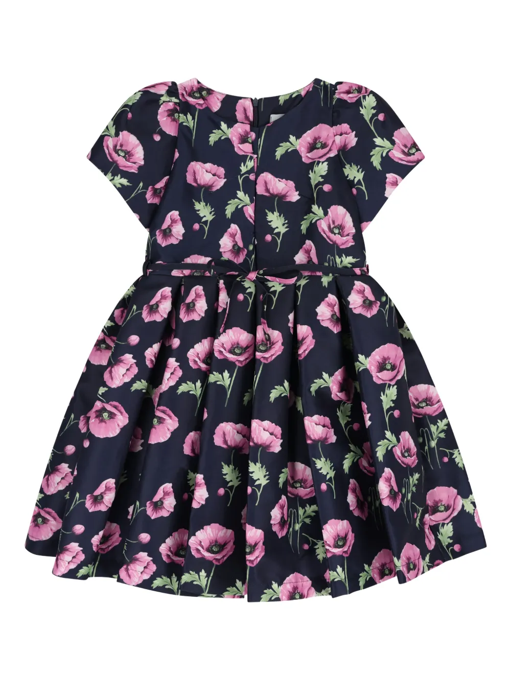 MAMA LUMA KIDS Satijnen jurk met bloe Blauw