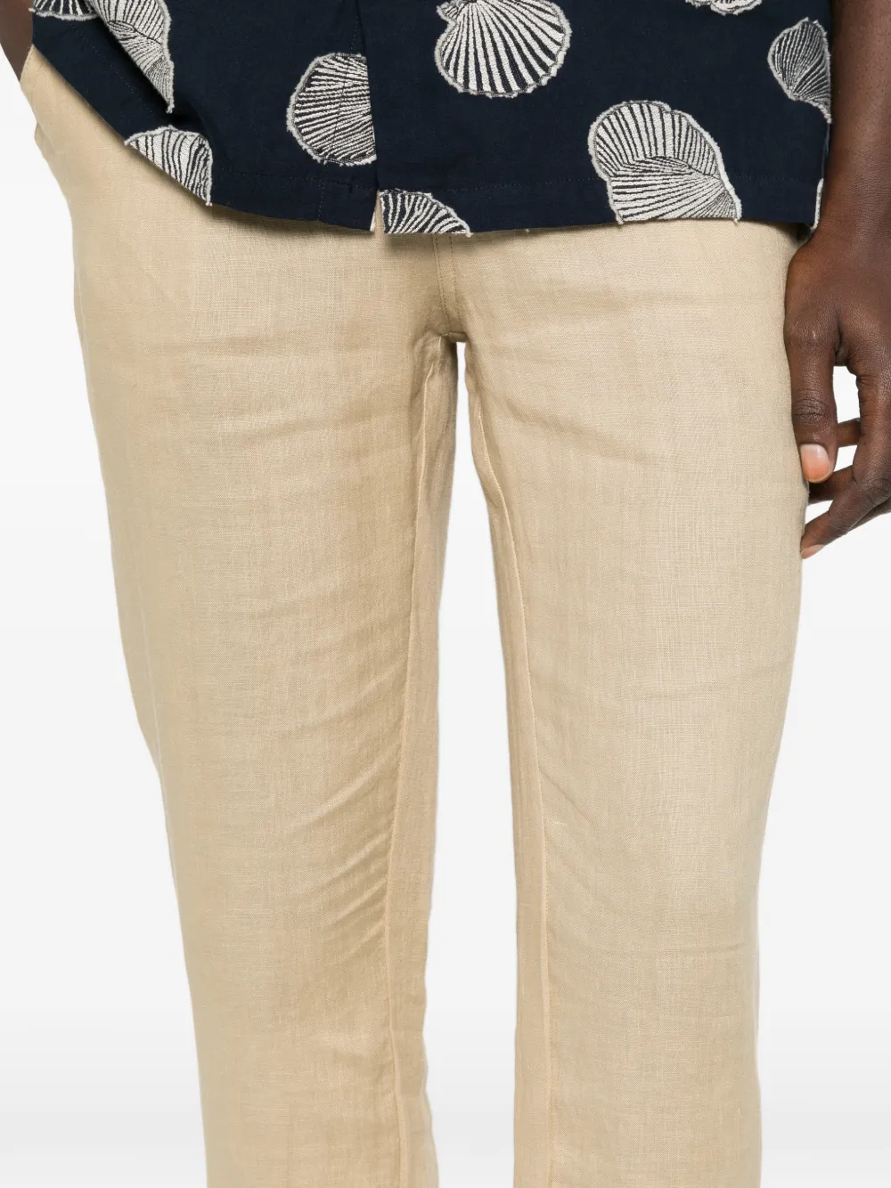 Kiton Broek met trekkoordtaille Beige