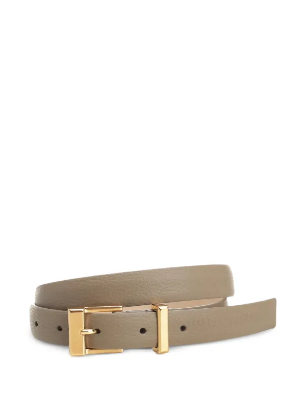 Khaite Manhattan Leather Belt in Neutrals