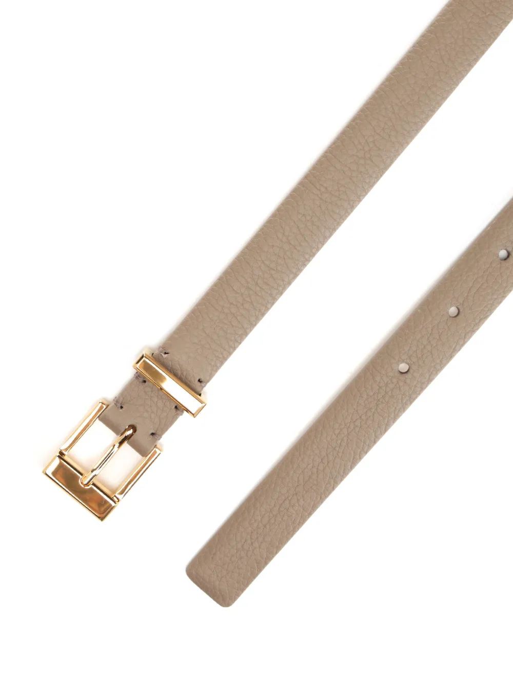 KHAITE Manhattan leren riem Beige