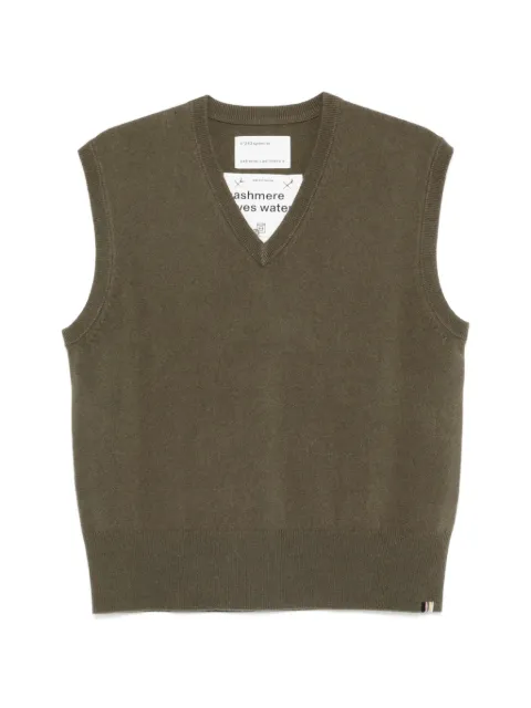 extreme cashmere top sin mangas con cuello en V