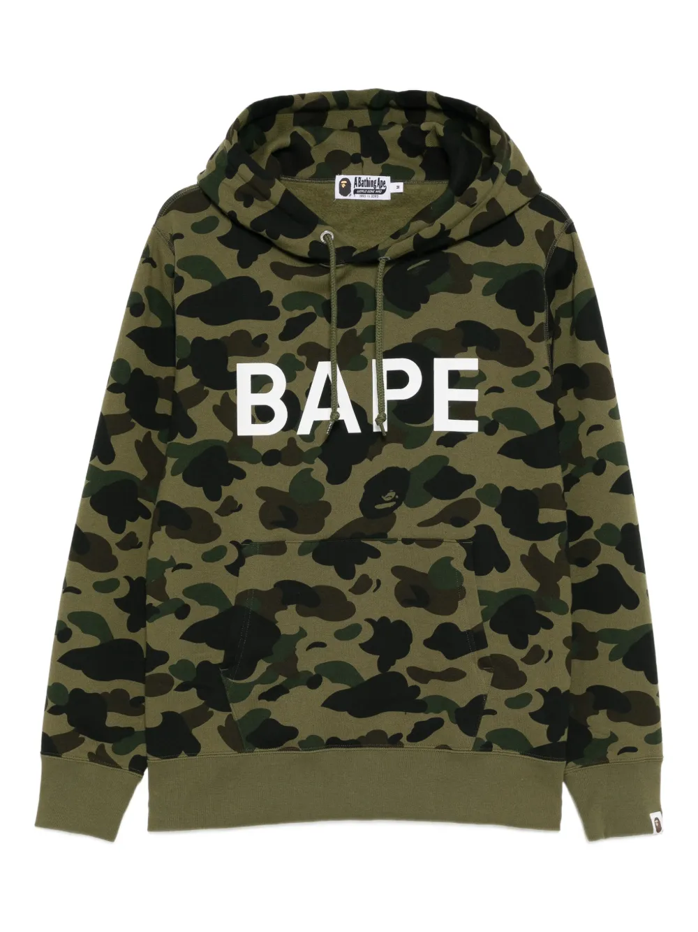 A BATHING APE® camo-print cotton hoodie | Green | Image 1