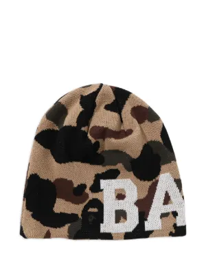 A BATHING APE® カモフラージュ シャーク ビーニー | ブラック