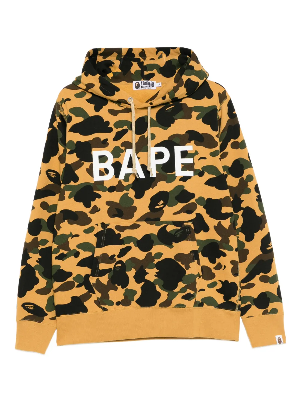 A BATHING APE® camo-print cotton hoodie | Yellow | Image 1