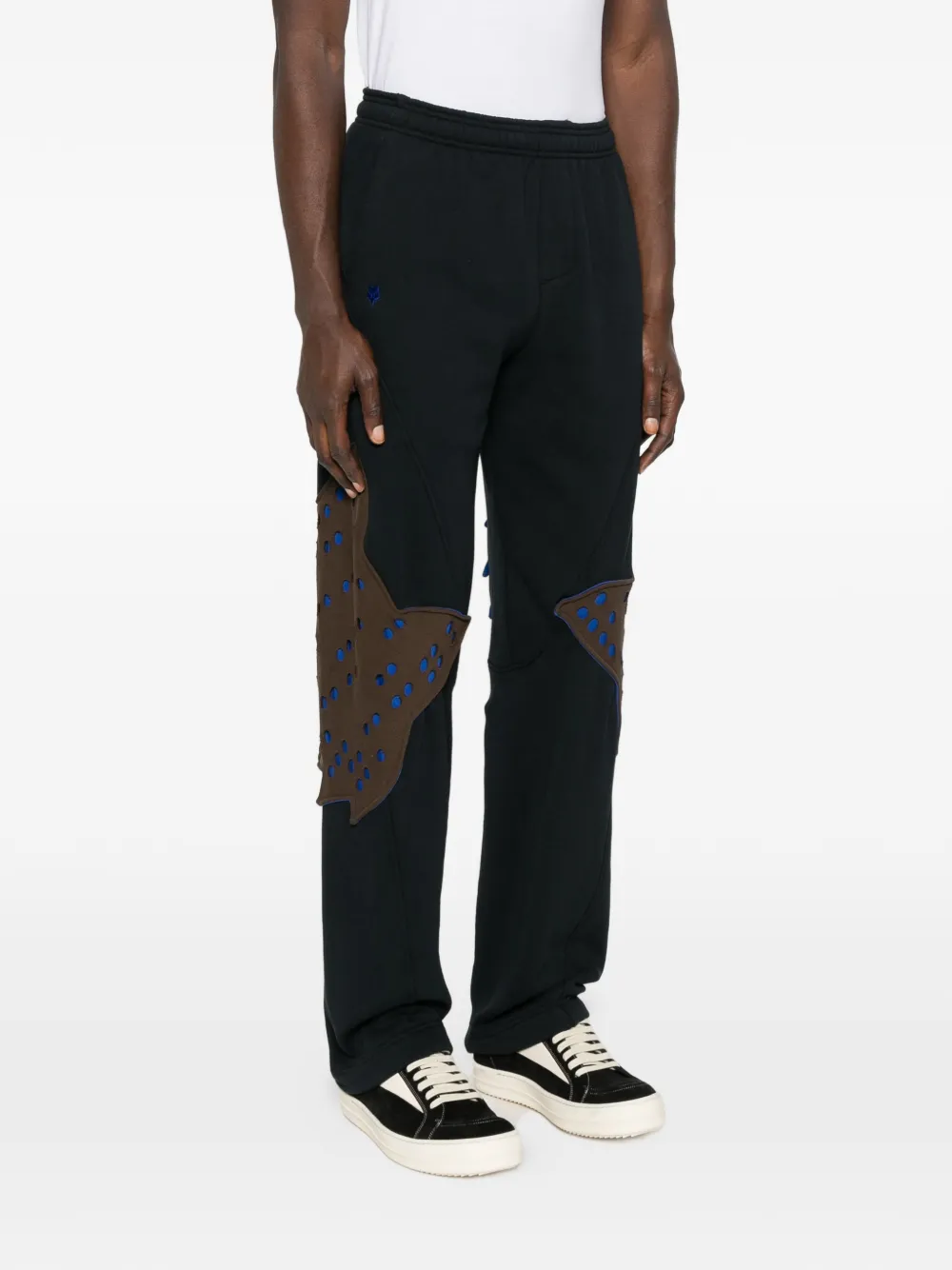 Kiko Kostadinov x Fox Lab Perforated Fleece Jogger | Black | FARFETCH