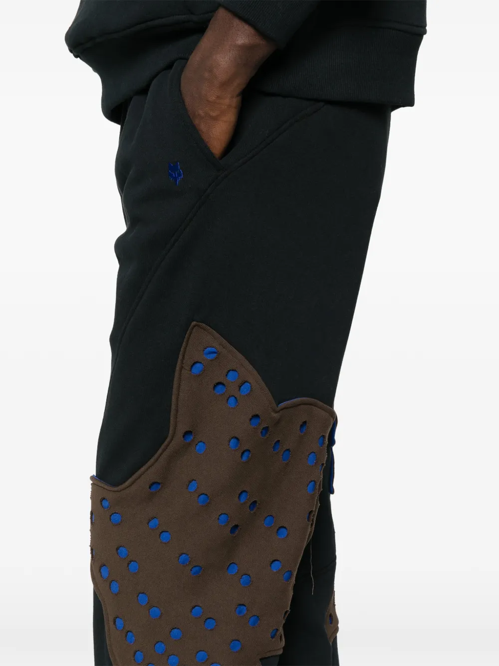 Kiko Kostadinov x Fox Lab Perforated Fleece Jogger | Black | FARFETCH