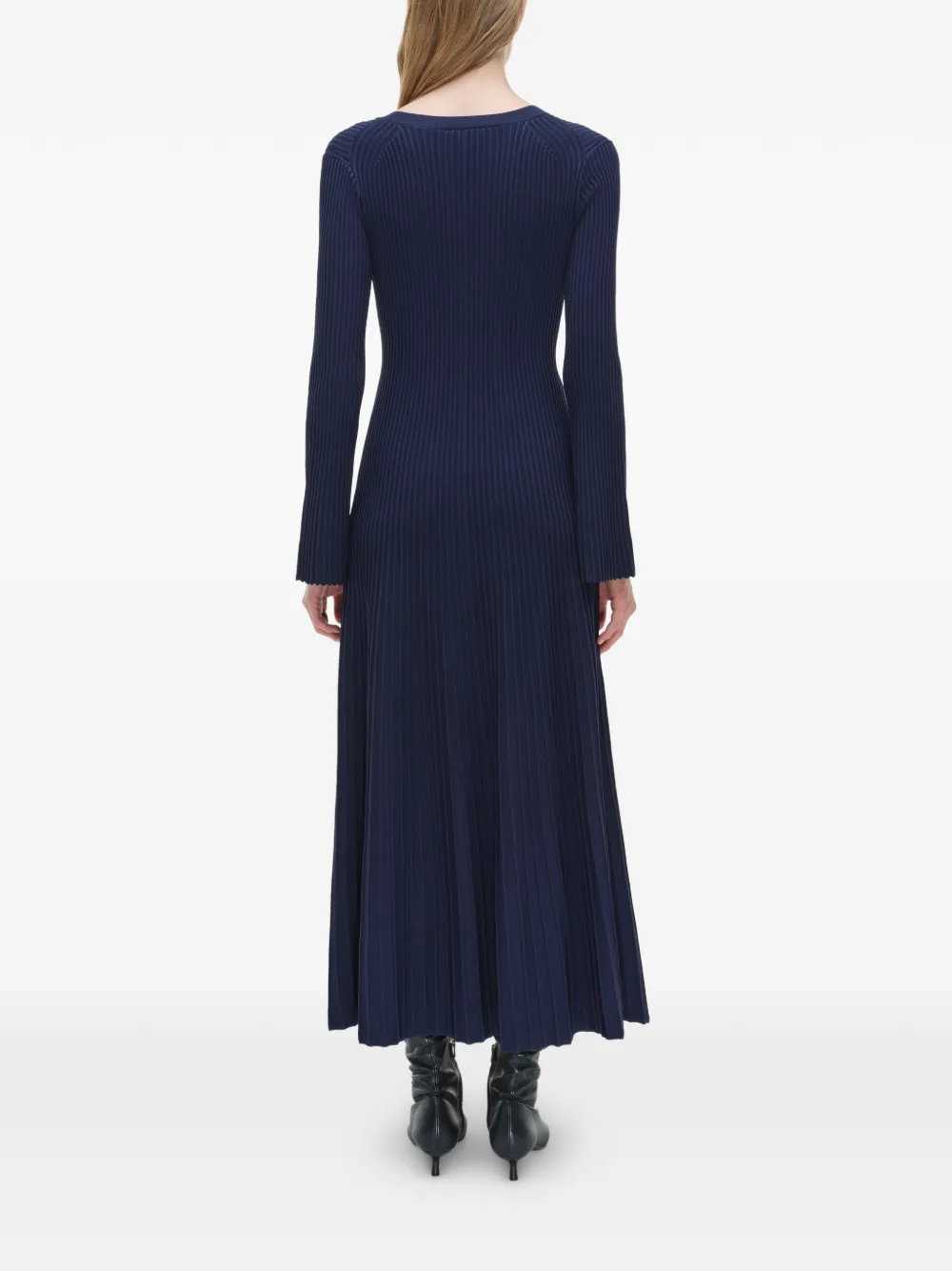 SIMKHAI Genna midi-jurk met klokmouwen Blauw