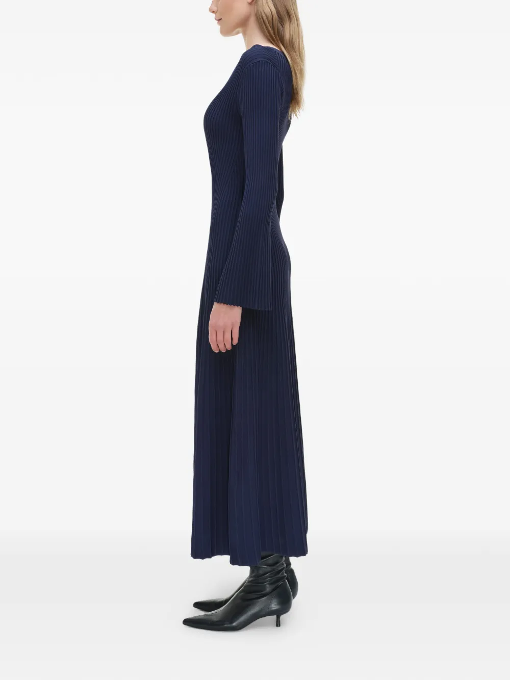SIMKHAI Genna midi-jurk met klokmouwen Blauw