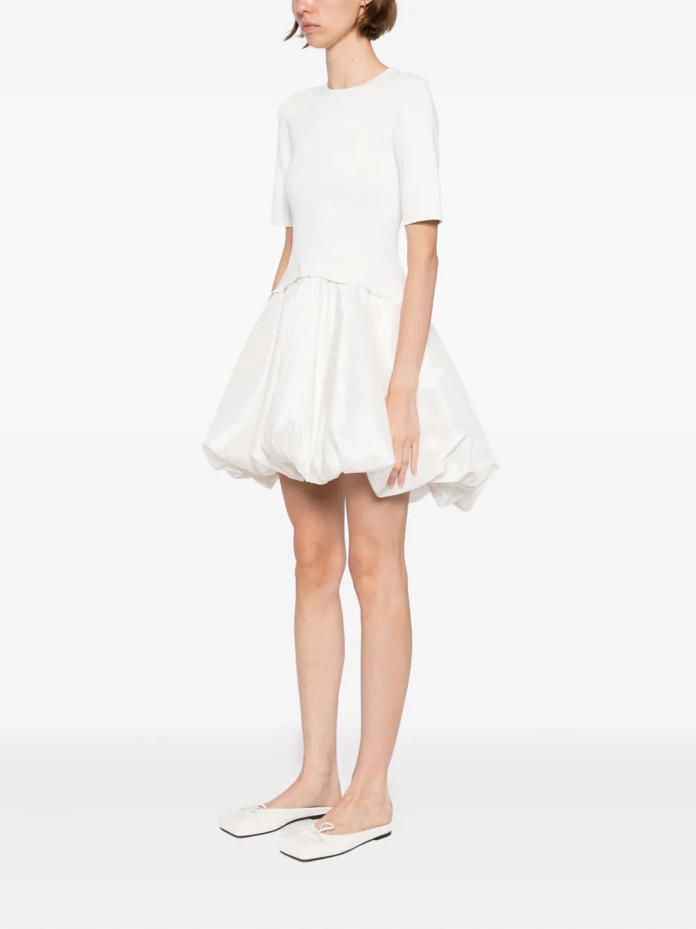 Simkhai Kenny Combo Mini Dress In White