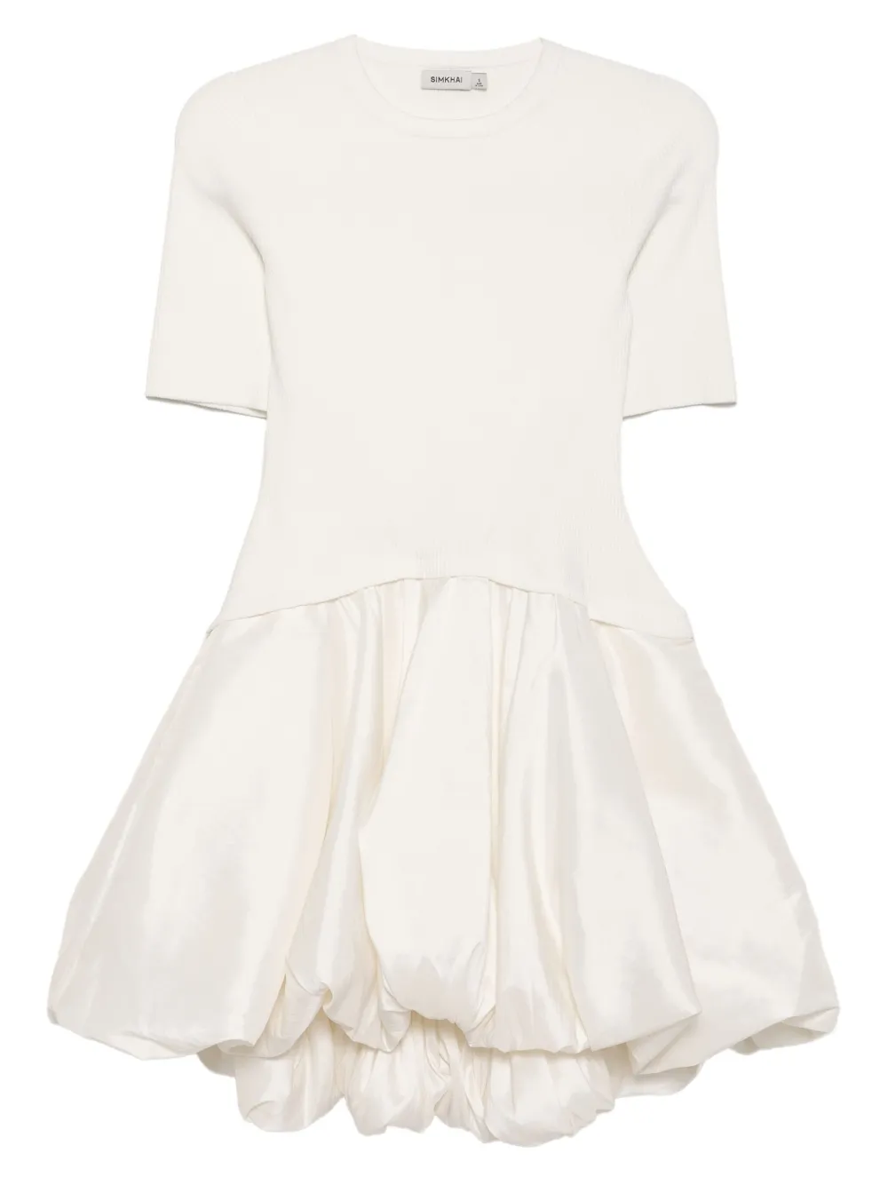 Simkhai Kenny Combo Mini Dress In White
