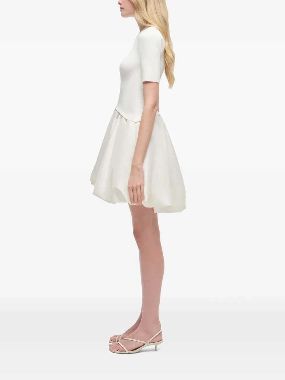  Simkhai Kenny Bubble-hem Mini Dress - White 