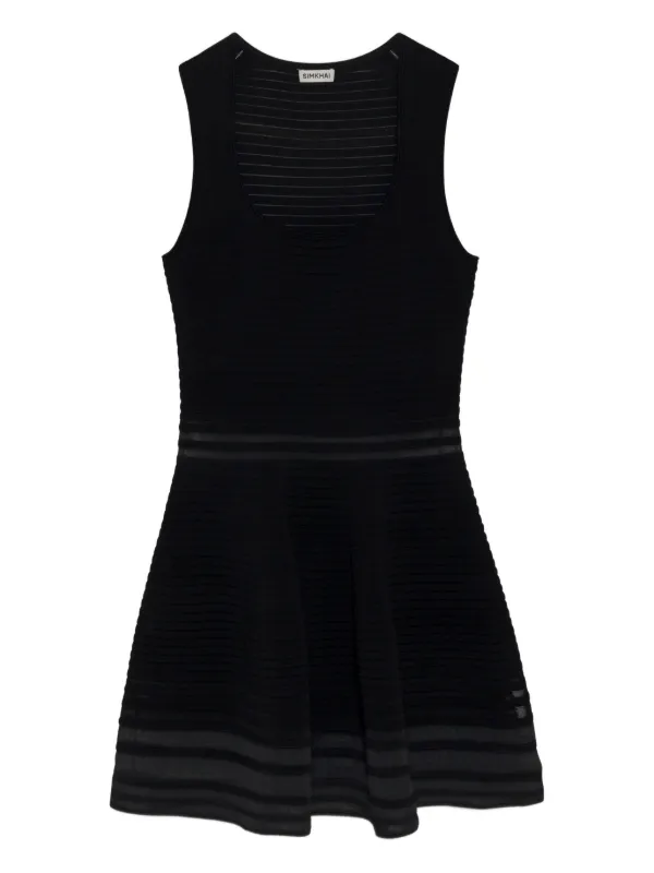 blue dress for baby girl Signature Cameron Cold Shoulder Mini Dress - Black main image 0