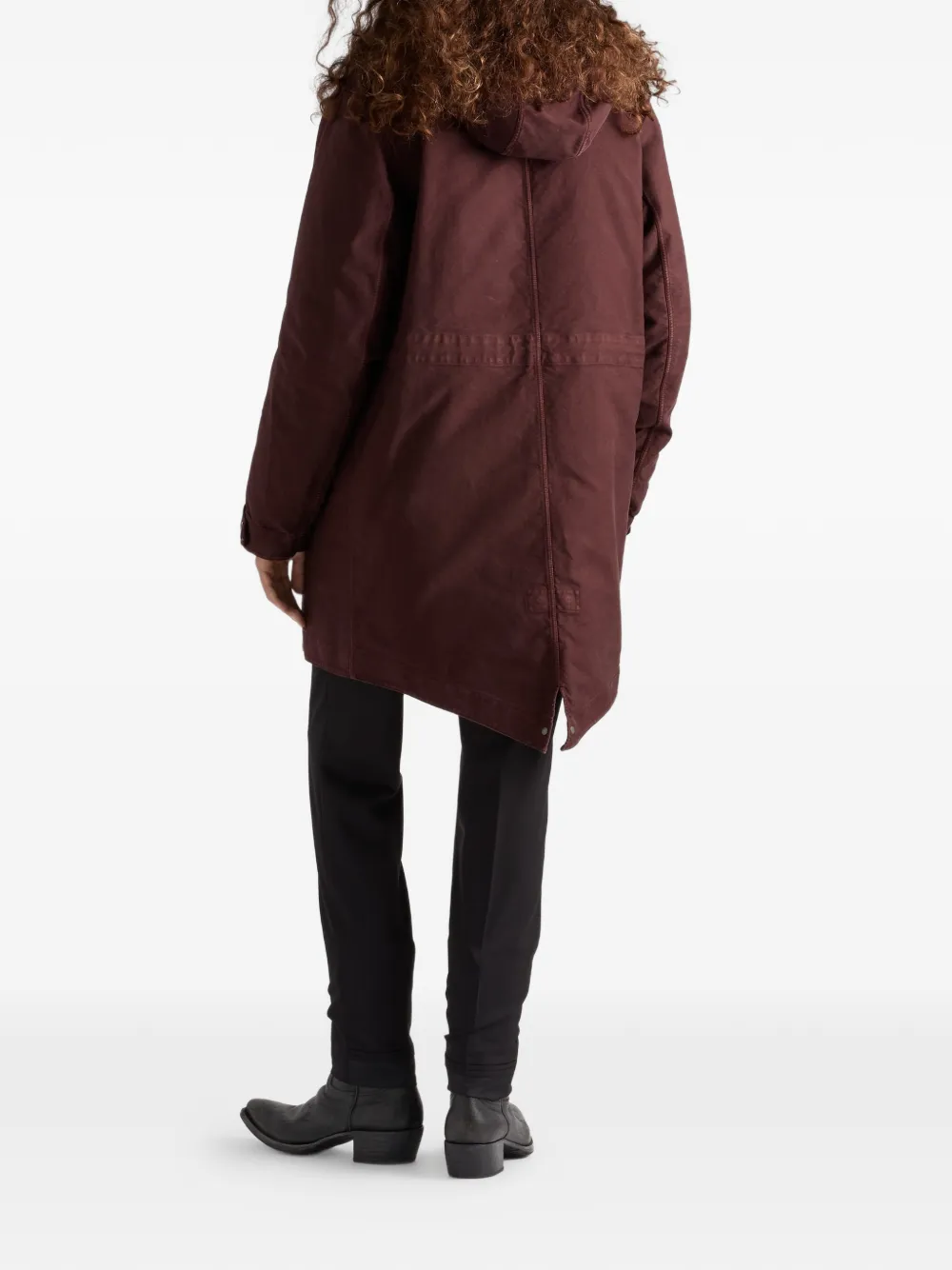  Prada Hooded Down Jacket - Red 