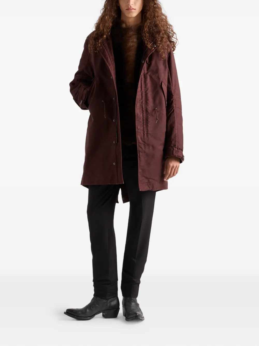 Prada hooded patch-pocket down jacket | Down Coats | Image 2