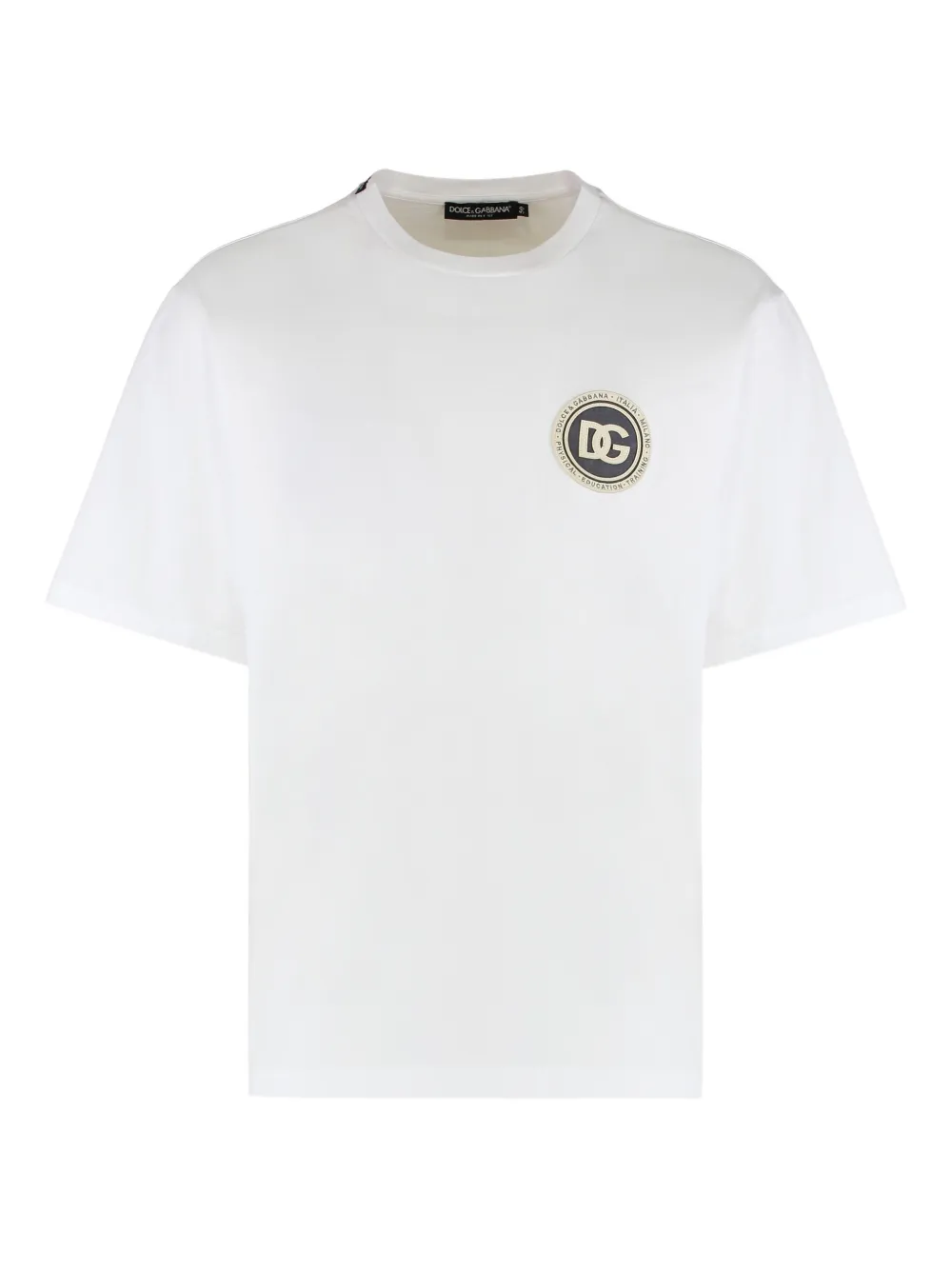 Dolce & Gabbana logo-patch T-shirt - Bianco