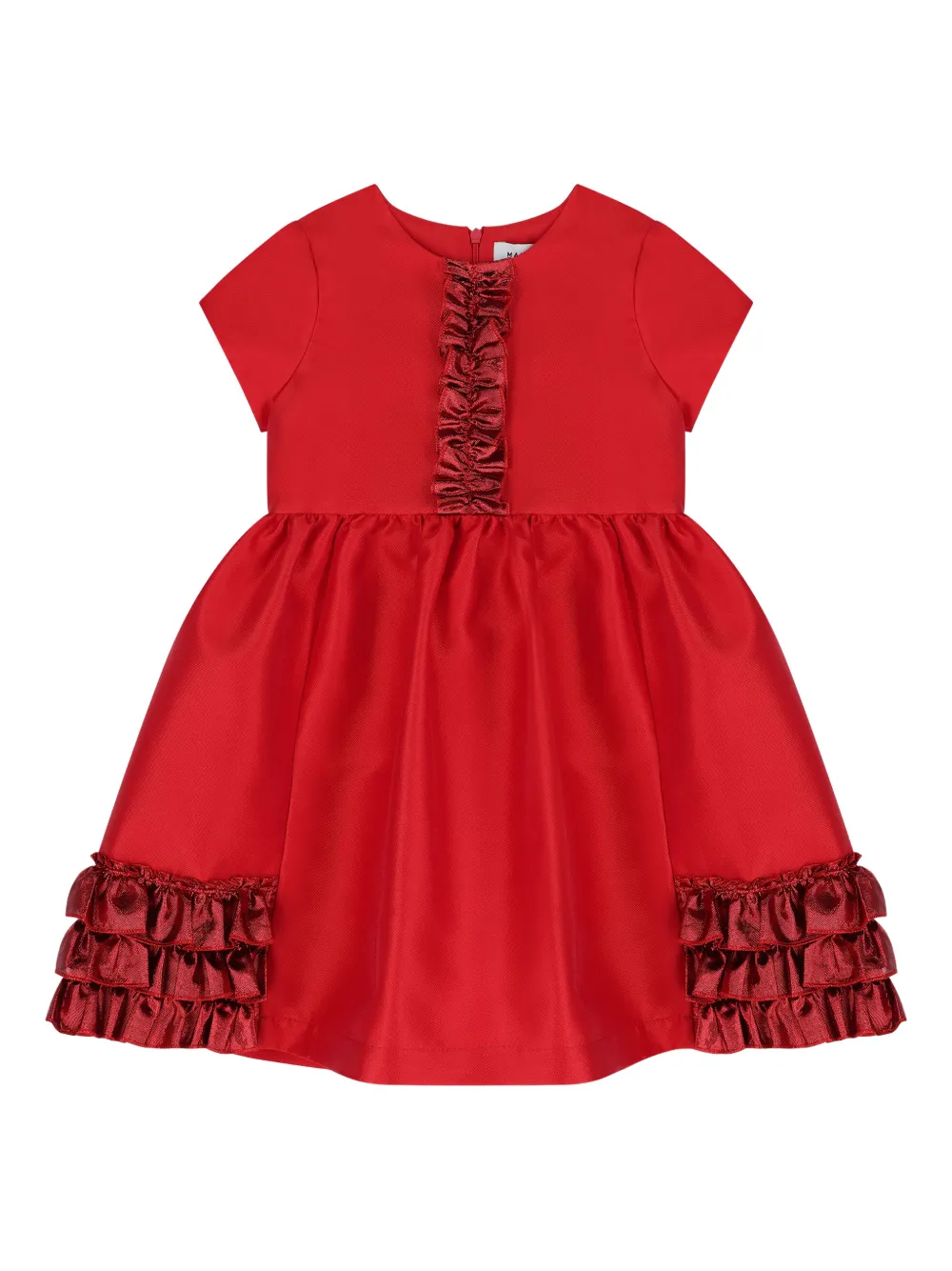 MAMA LUMA KIDS ruffled dress - Rosso