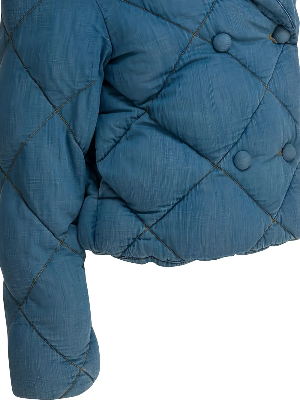  Thelaurent Quilted Button-fastening Jacket - Blue 