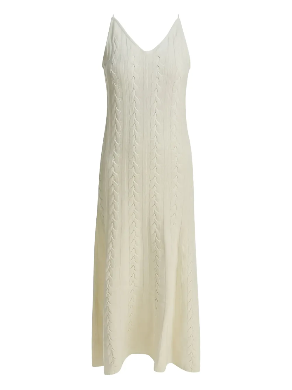 Thelaurent Cable-knit Midi Dress In Neutral