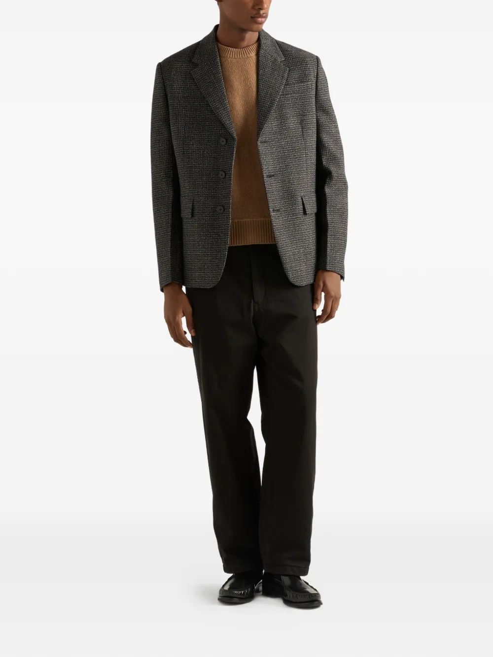 Prada button triangle wool jacket | Blazers | Image 2