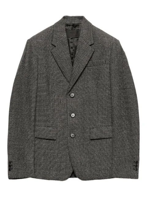 Prada button triangle wool jacket