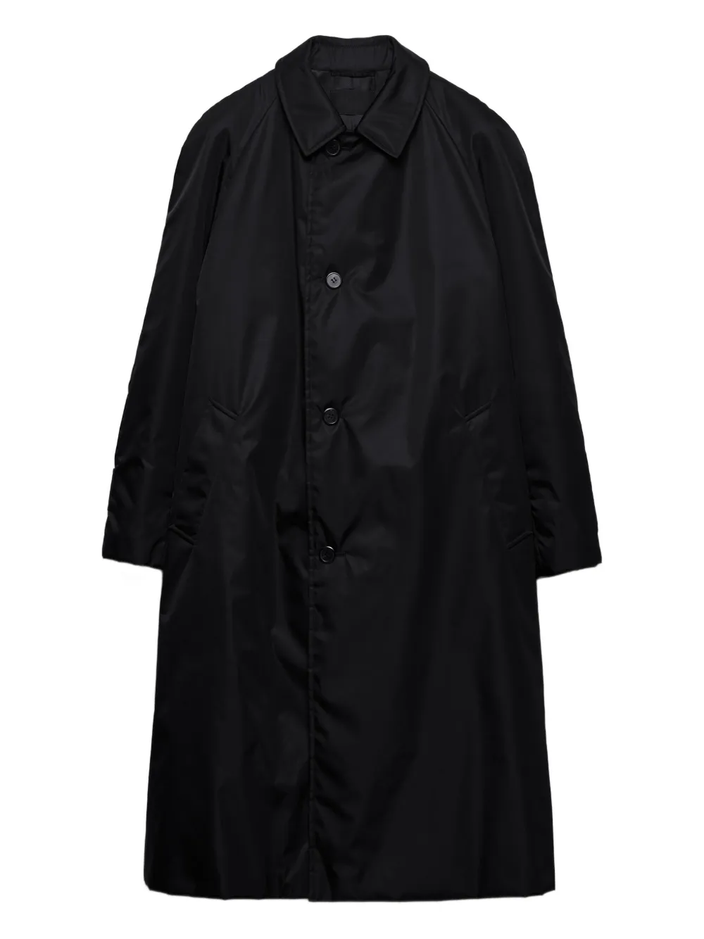 Prada ラグランスリーブ コート | ブラック | Image 1