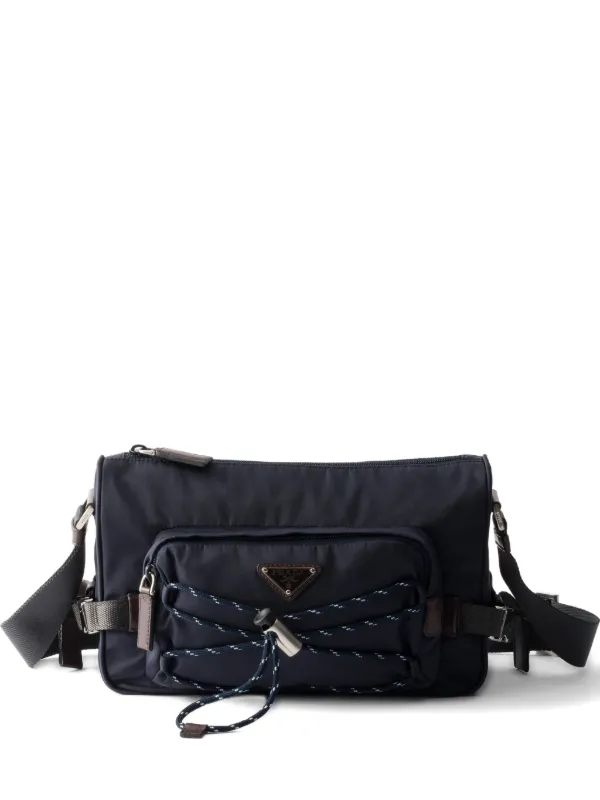 Prada スピードロック リナイロン＆レザーショルダーバッグ | ブルー