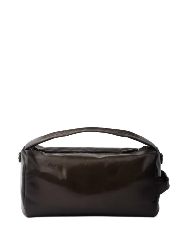 Prada レザーショルダーバッグ | ブラウン | FARFETCH JP
