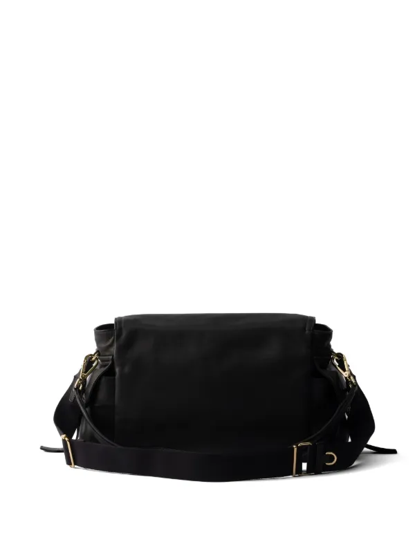Prada エクスプローラ レザーショルダーバッグ L | ブラック | FARFETCH JP