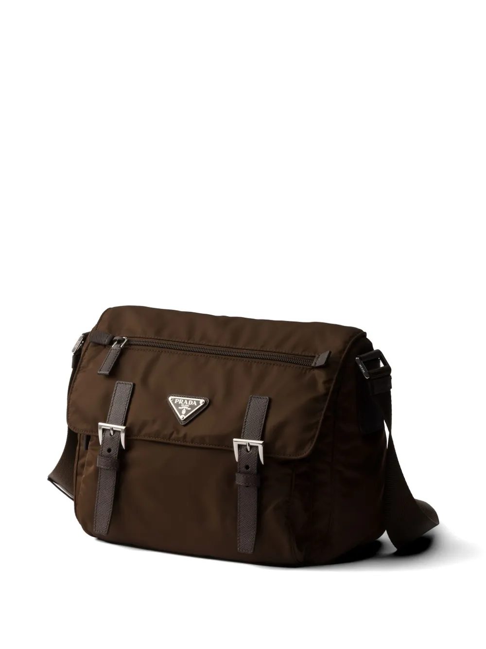 Prada Crossbodytas met logodetail Bruin