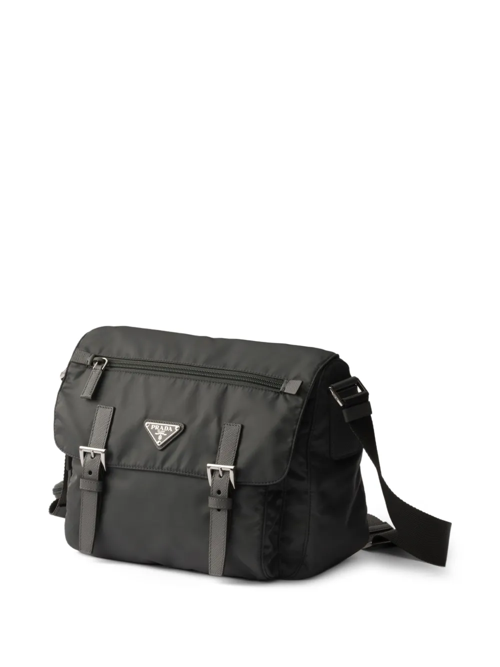 Prada Crossbodytas met logodetail Grijs