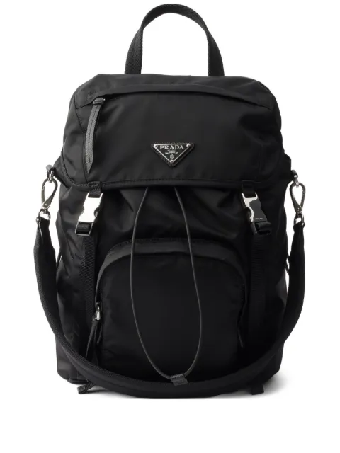 Prada zipper logo-detail backpack