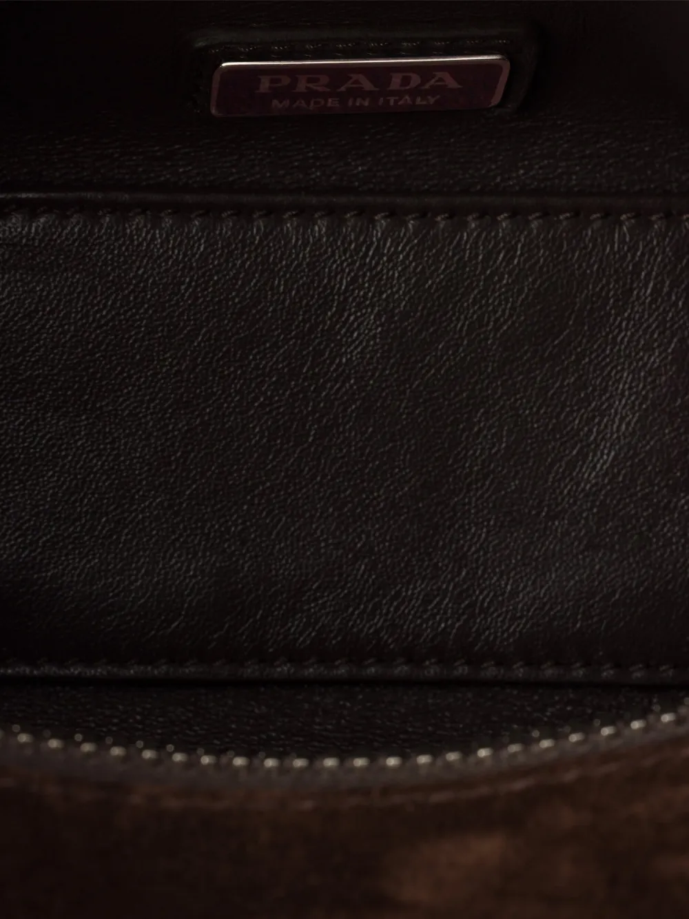 Prada Suède leren schoudertas Bruin