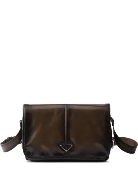 Prada leather messenger bag 