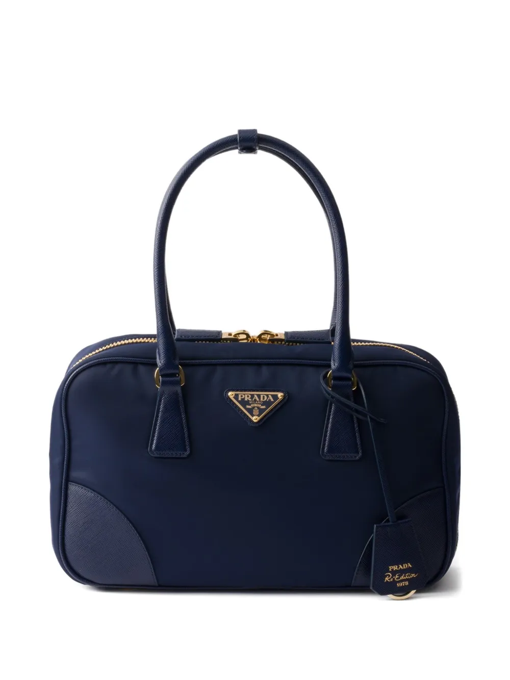 Prada Borsa tote media con logo - Blu