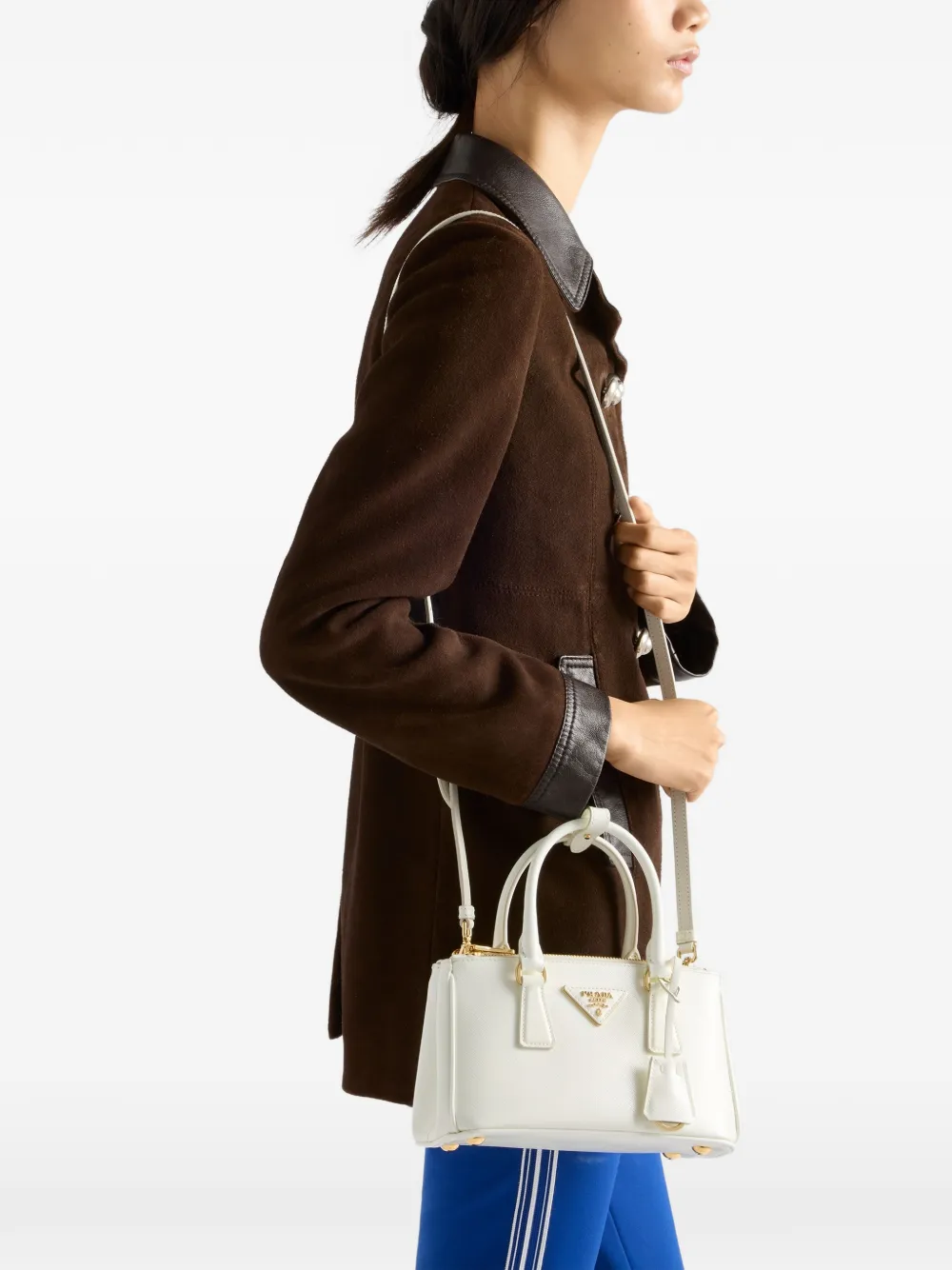 Prada Galleria leren shopper - Wit