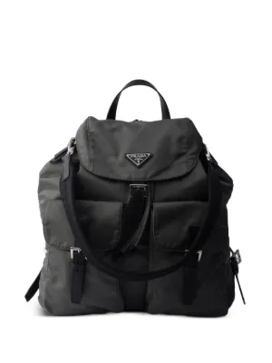 早い者勝ち！　PRADA archive リュック backpack バッグ Prada Explore Re-nylon And Leather Backpack | Black | FARFETCH
