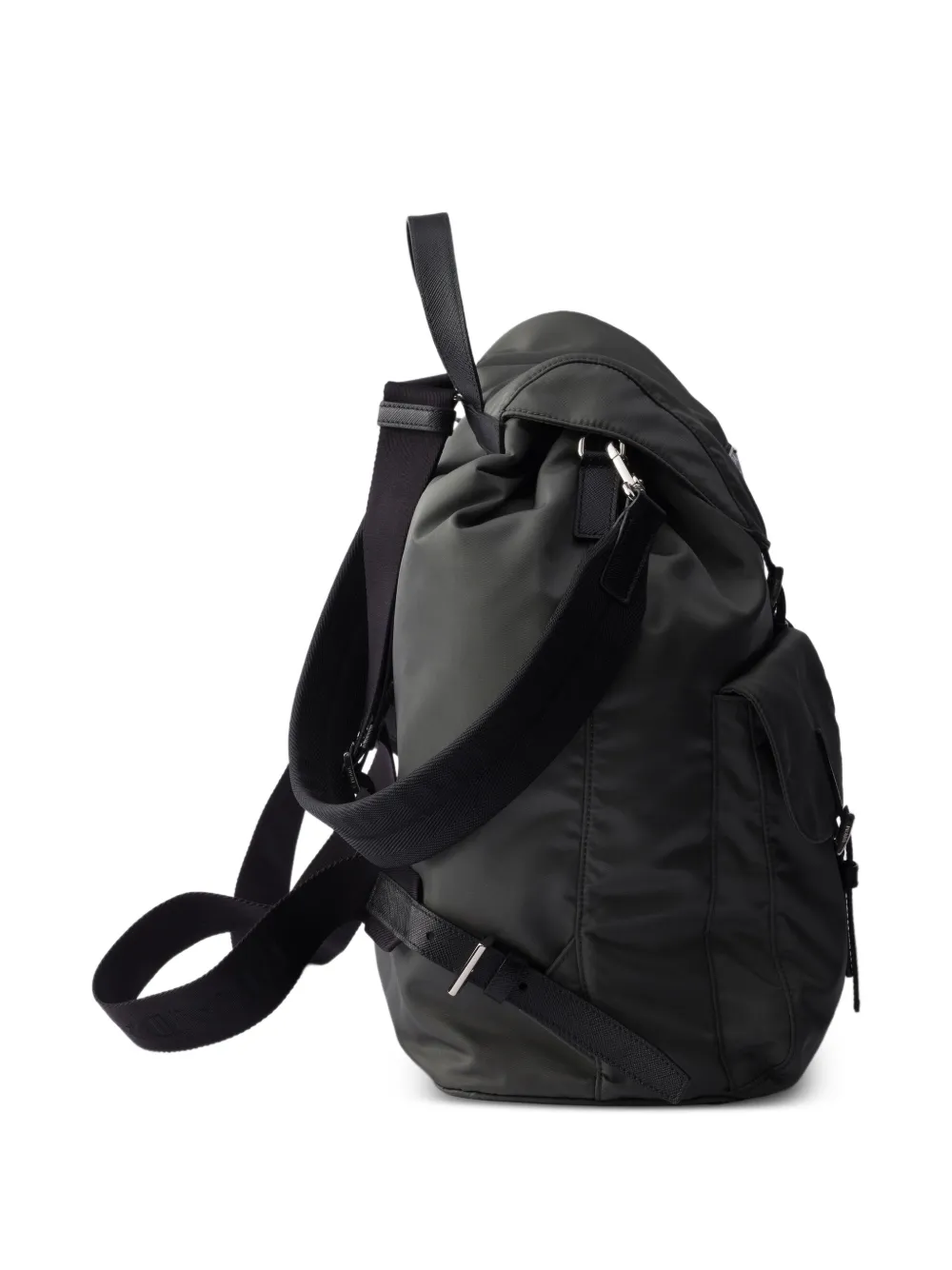  Prada Logo-detail Backpack - Grey 