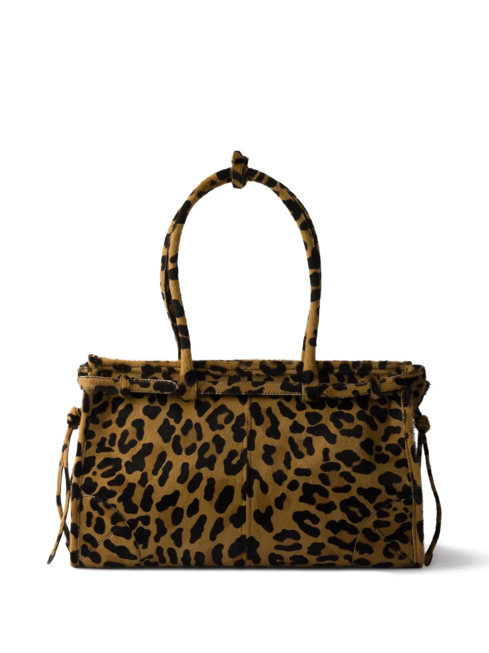 Prada Bonnie grote shopper met print - Bruin