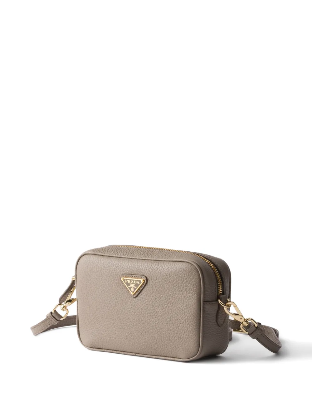 Prada Kleine leren schoudertas Grijs