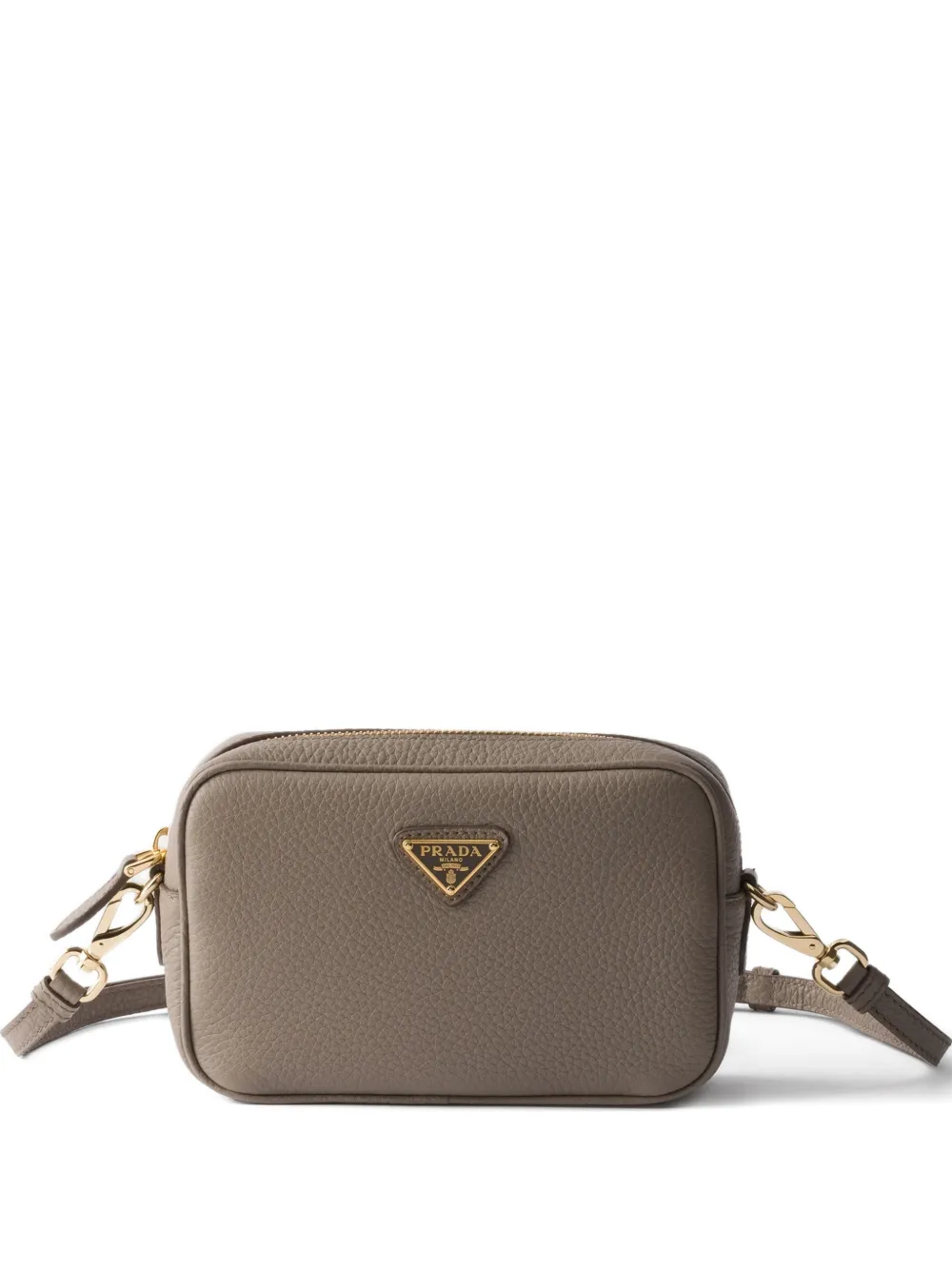 Prada Borsa a spalla mini con logo - Grigio