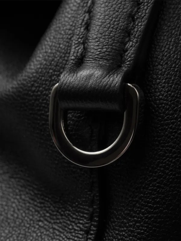 Prada Medium Leather Backpack | Black | FARFETCH display picture 3