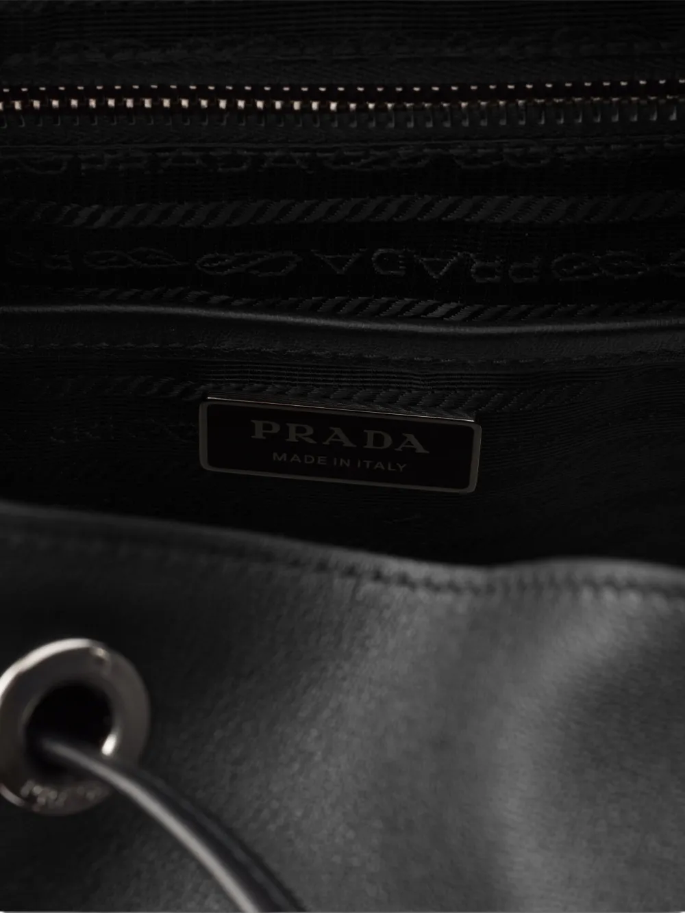 Prada Leren rugzak Zwart